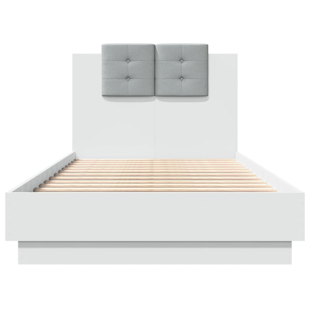 Cadre de lit sans matelas blanc 75x190 cm - XIOS