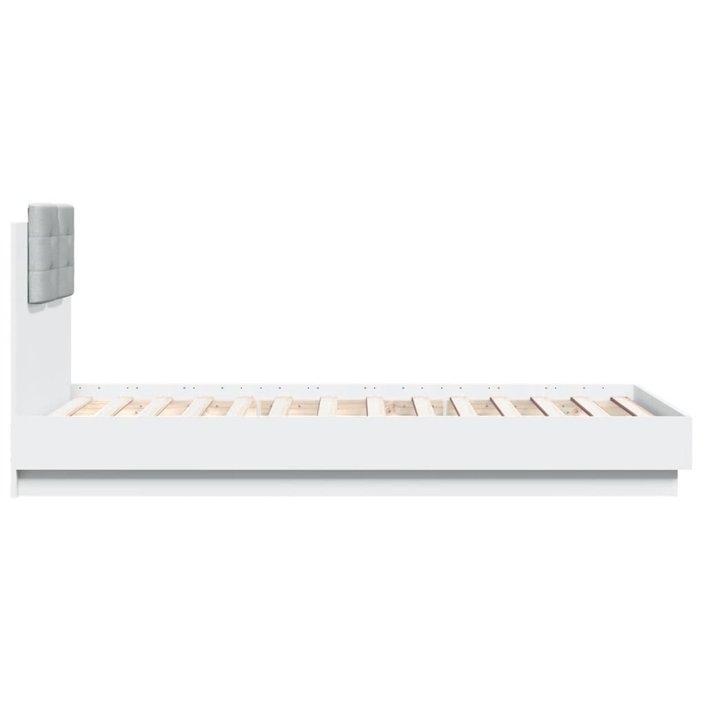 Cadre de lit sans matelas blanc 75x190 cm - XIOS