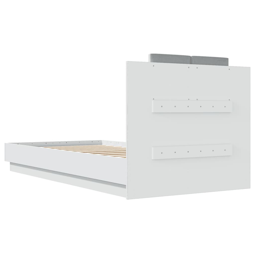 Cadre de lit sans matelas blanc 75x190 cm - XIOS