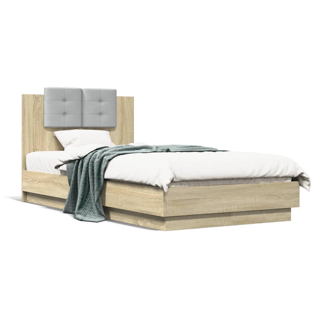 Cadre de lit sans matelas chêne sonoma 75x190 cm - XIOS