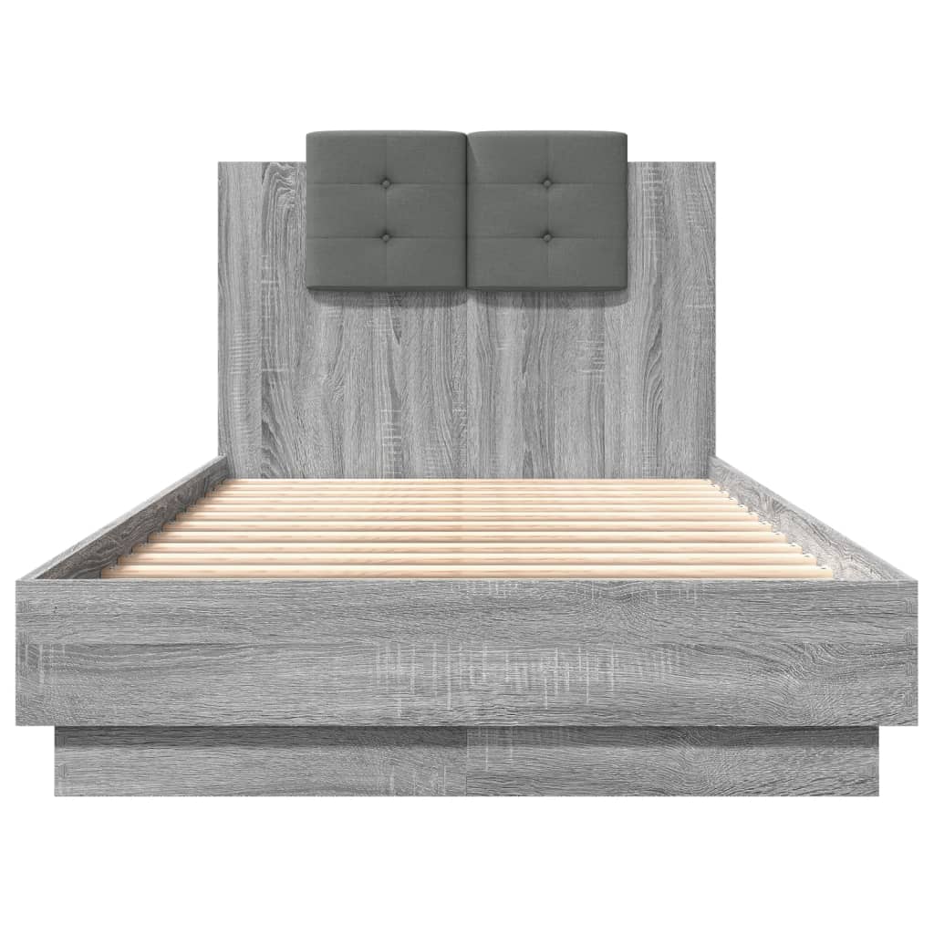Cadre de lit sans matelas sonoma gris 75x190 cm - XIOS