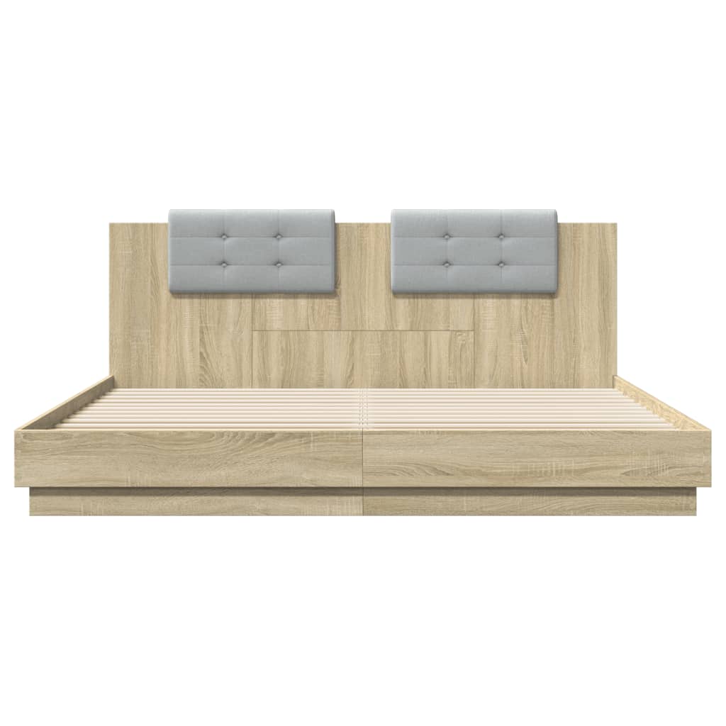 Cadre de lit avec LED sans matelas chêne sonoma 180x200 cm - XIOS