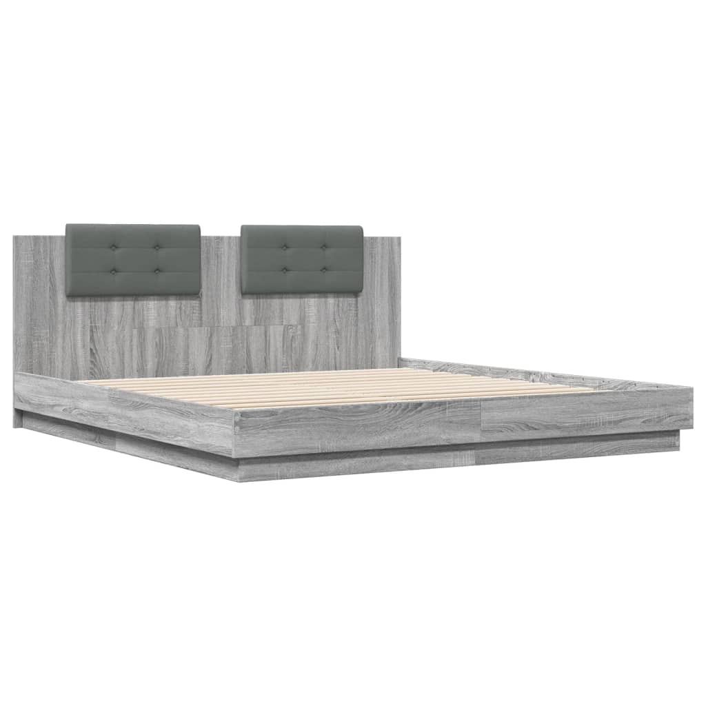 Cadre de lit avec LED sans matelas sonoma gris 160x200 cm - XIOS