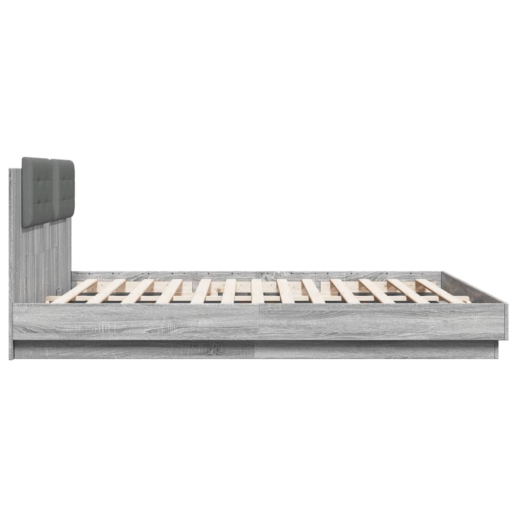 Cadre de lit avec LED sans matelas sonoma gris 160x200 cm - XIOS