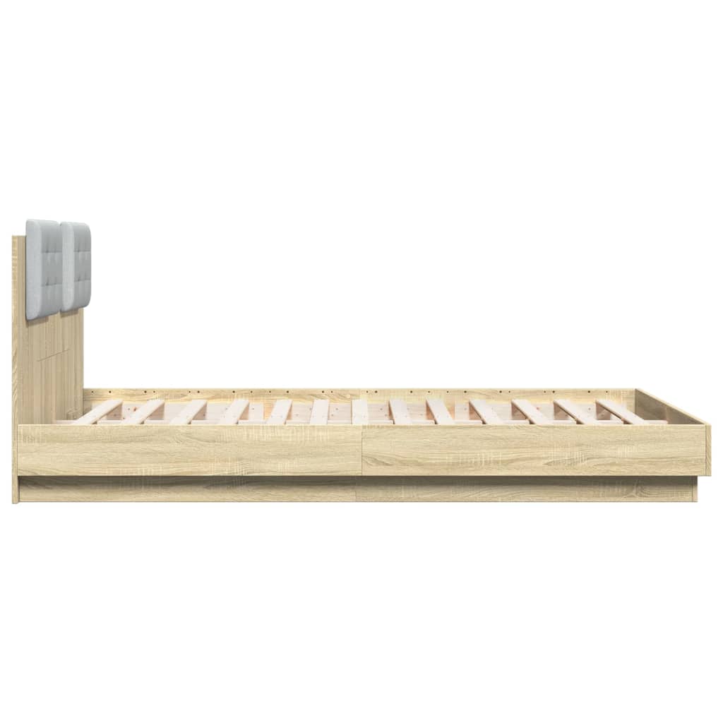 Cadre de lit avec LED sans matelas chêne sonoma 140x200 cm - XIOS