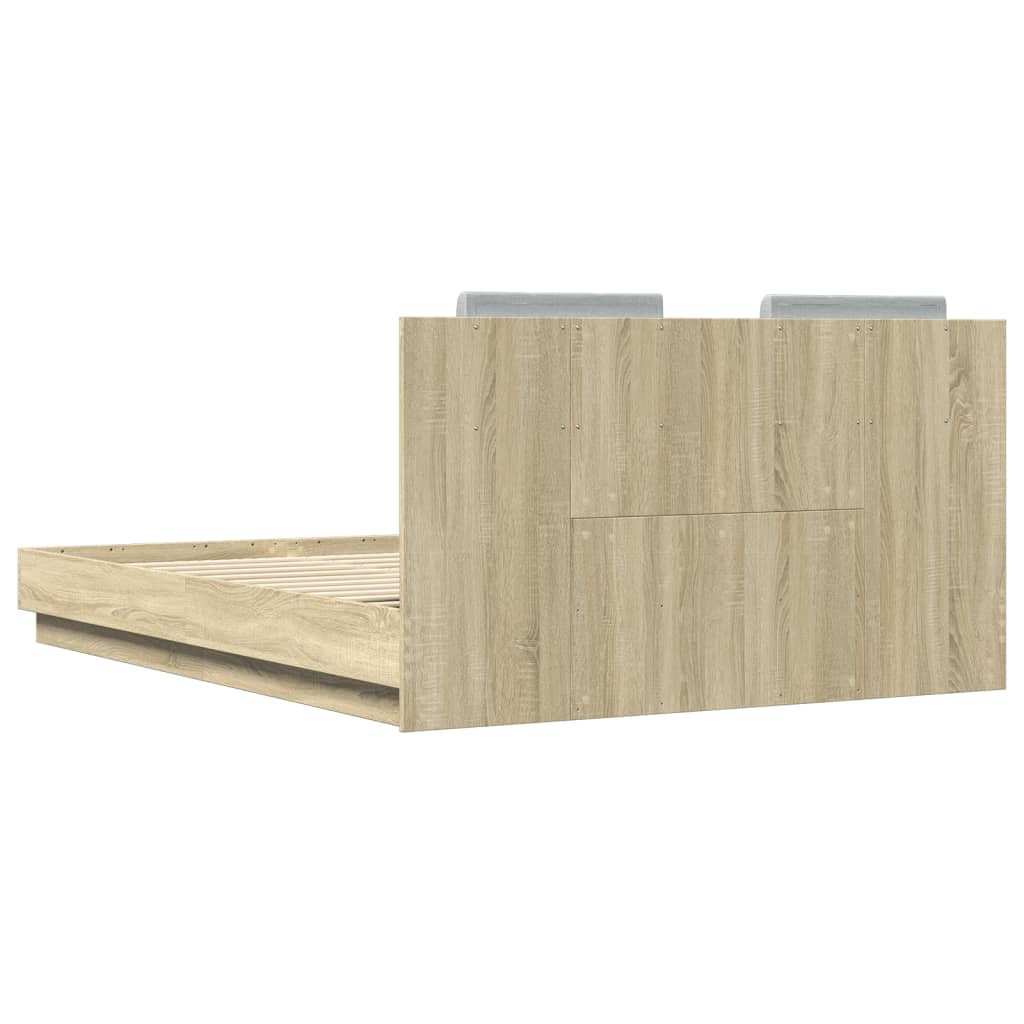 Cadre de lit avec LED sans matelas chêne sonoma 140x200 cm - XIOS