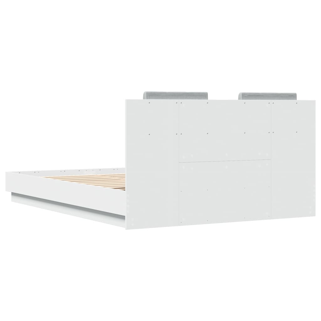 Cadre de lit avec LED sans matelas blanc 120x200 cm - XIOS