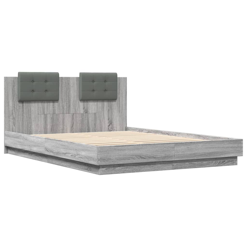 Cadre de lit avec LED sans matelas sonoma gris 120x200 cm - XIOS