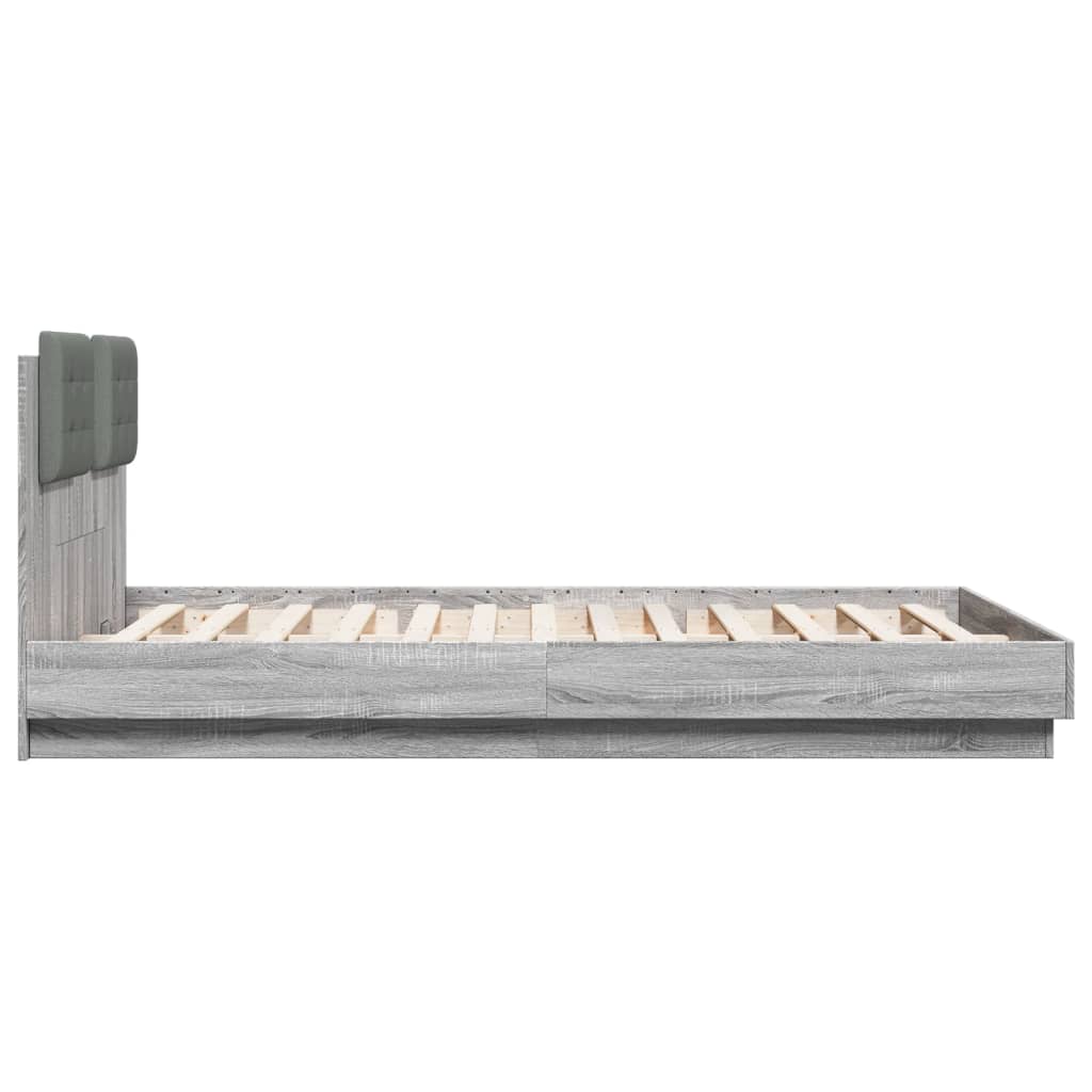 Cadre de lit avec LED sans matelas sonoma gris 120x200 cm - XIOS
