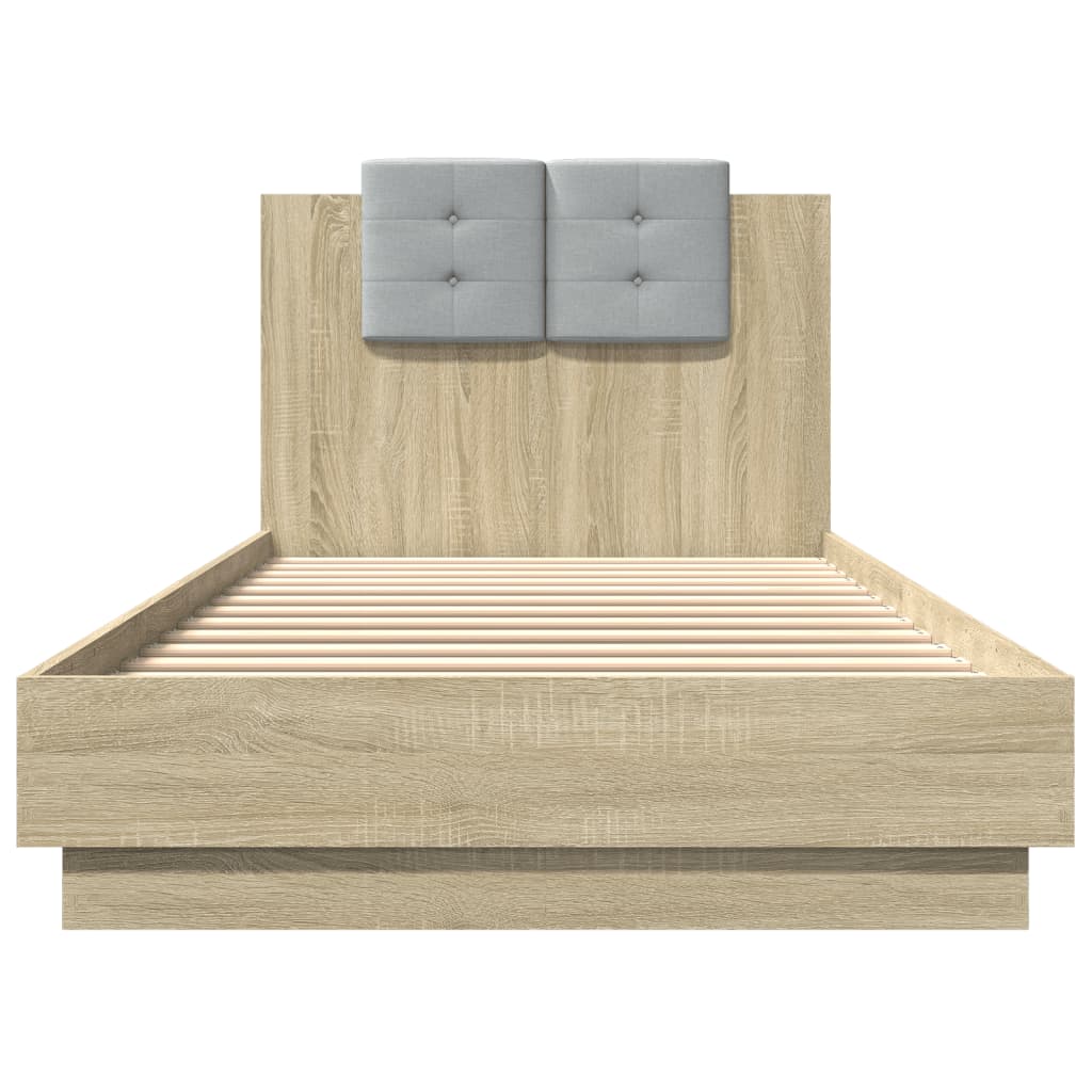 Cadre de lit avec LED sans matelas chêne sonoma 100x200 cm - XIOS