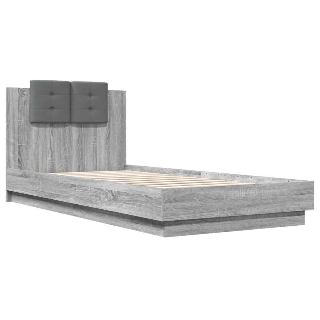 Cadre de lit avec LED sans matelas sonoma gris 100x200 cm - XIOS