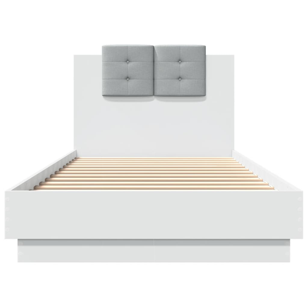 Cadre de lit avec LED sans matelas blanc 90x200 cm - XIOS