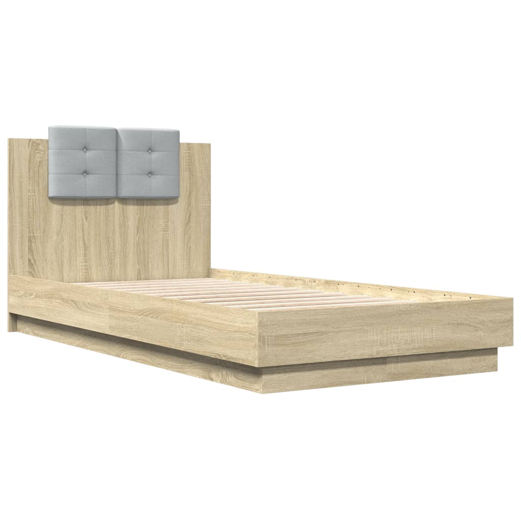 Cadre de lit avec LED sans matelas chêne sonoma 90x190 cm - XIOS