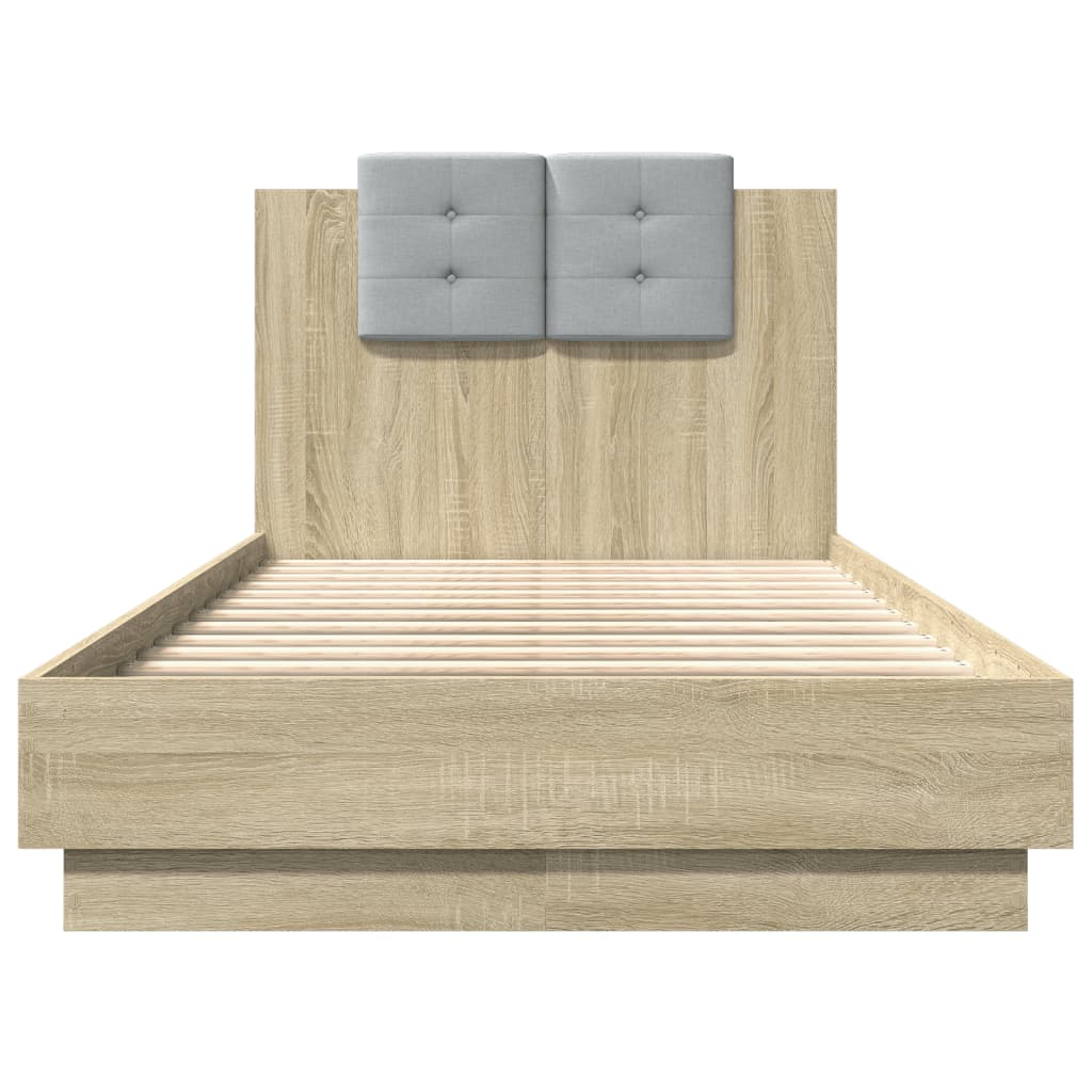 Cadre de lit avec LED sans matelas chêne sonoma 90x190 cm - XIOS