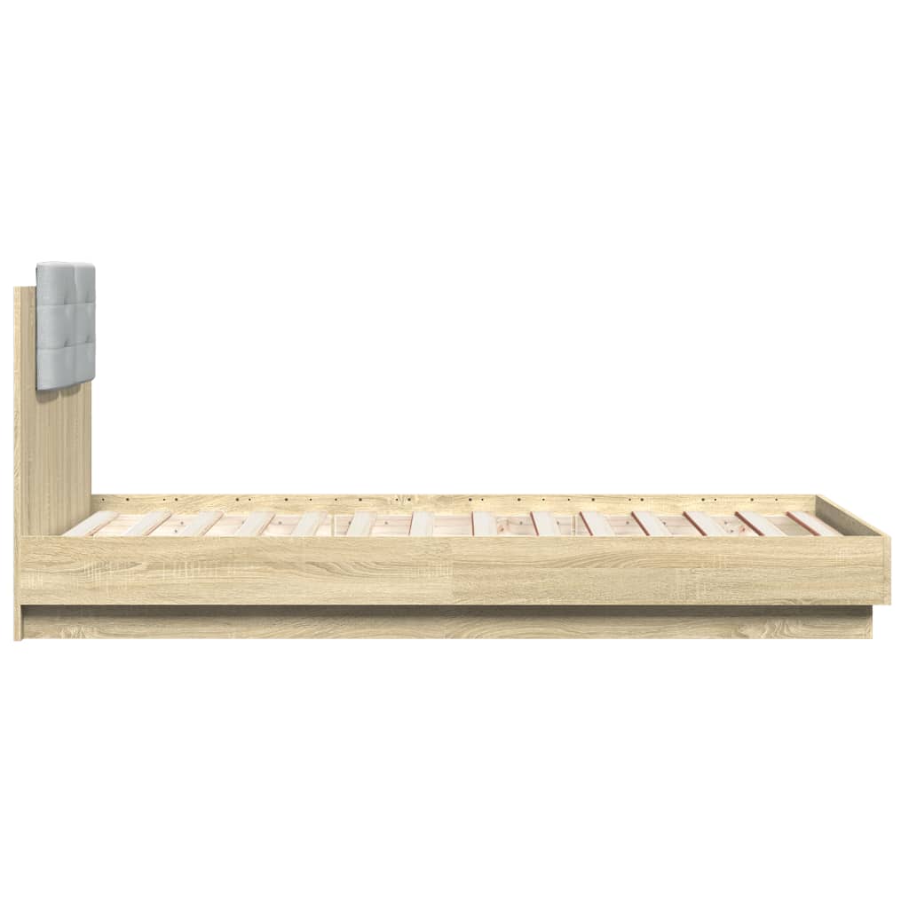 Cadre de lit avec LED sans matelas chêne sonoma 75x190 cm - XIOS