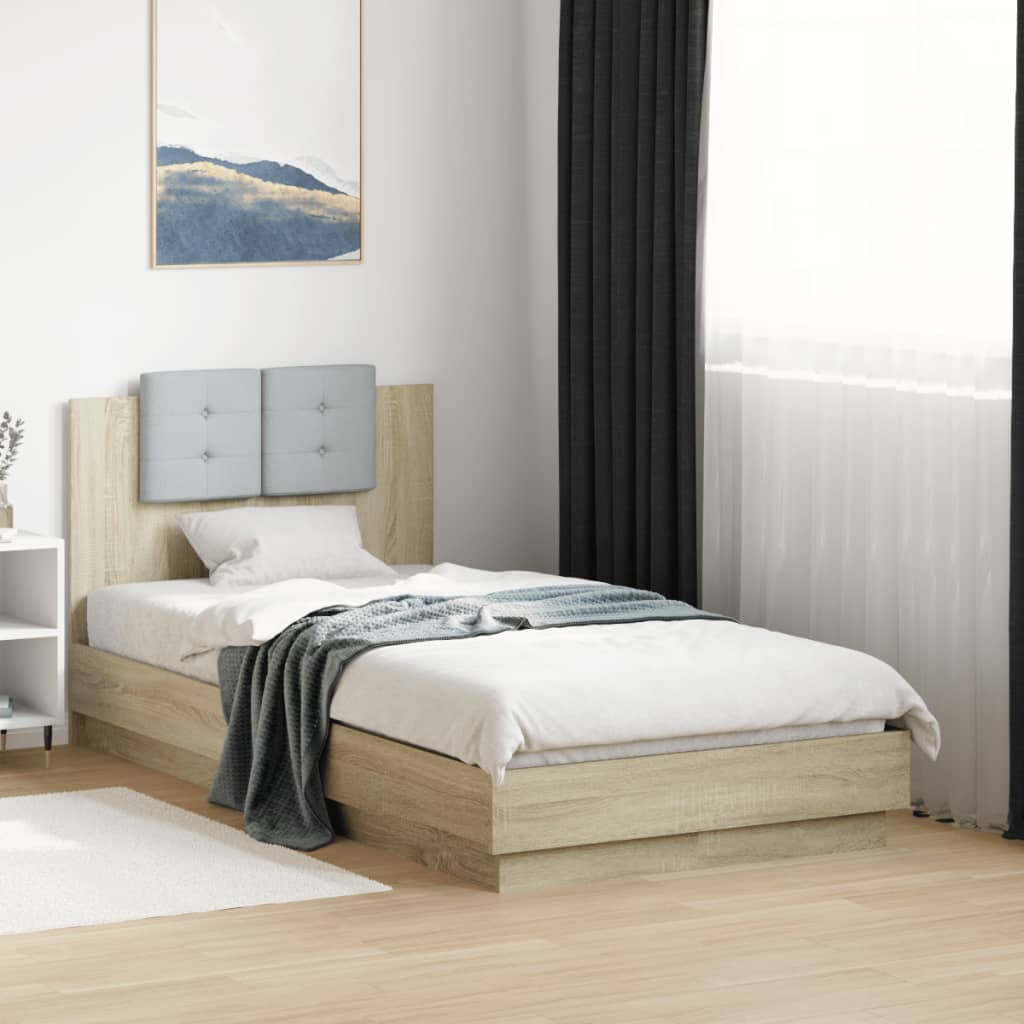 Cadre de lit avec LED sans matelas chêne sonoma 75x190 cm - XIOS