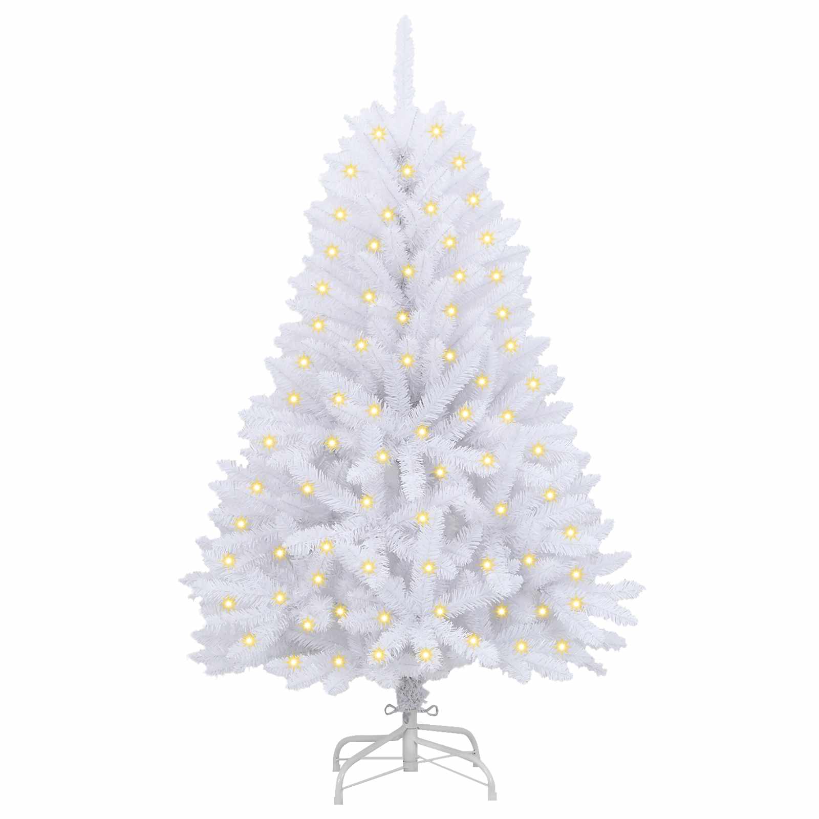 Sapin de Noël artificiel avec 150 LED Blanc 120 cm PVC et métal - XIOS