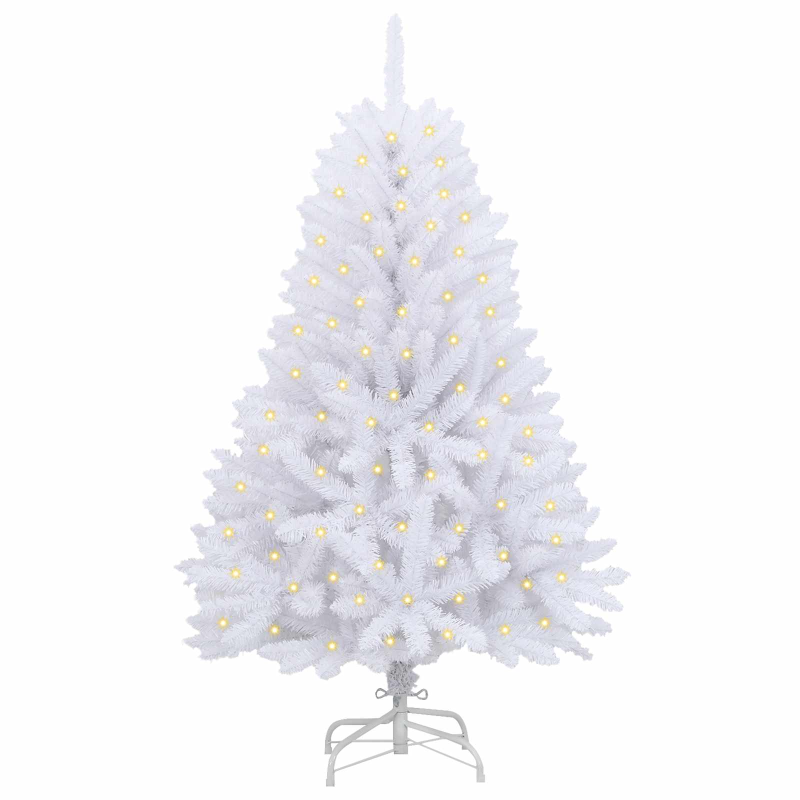 Sapin de Noël artificiel avec 150 LED Blanc 150 cm PVC et métal - XIOS