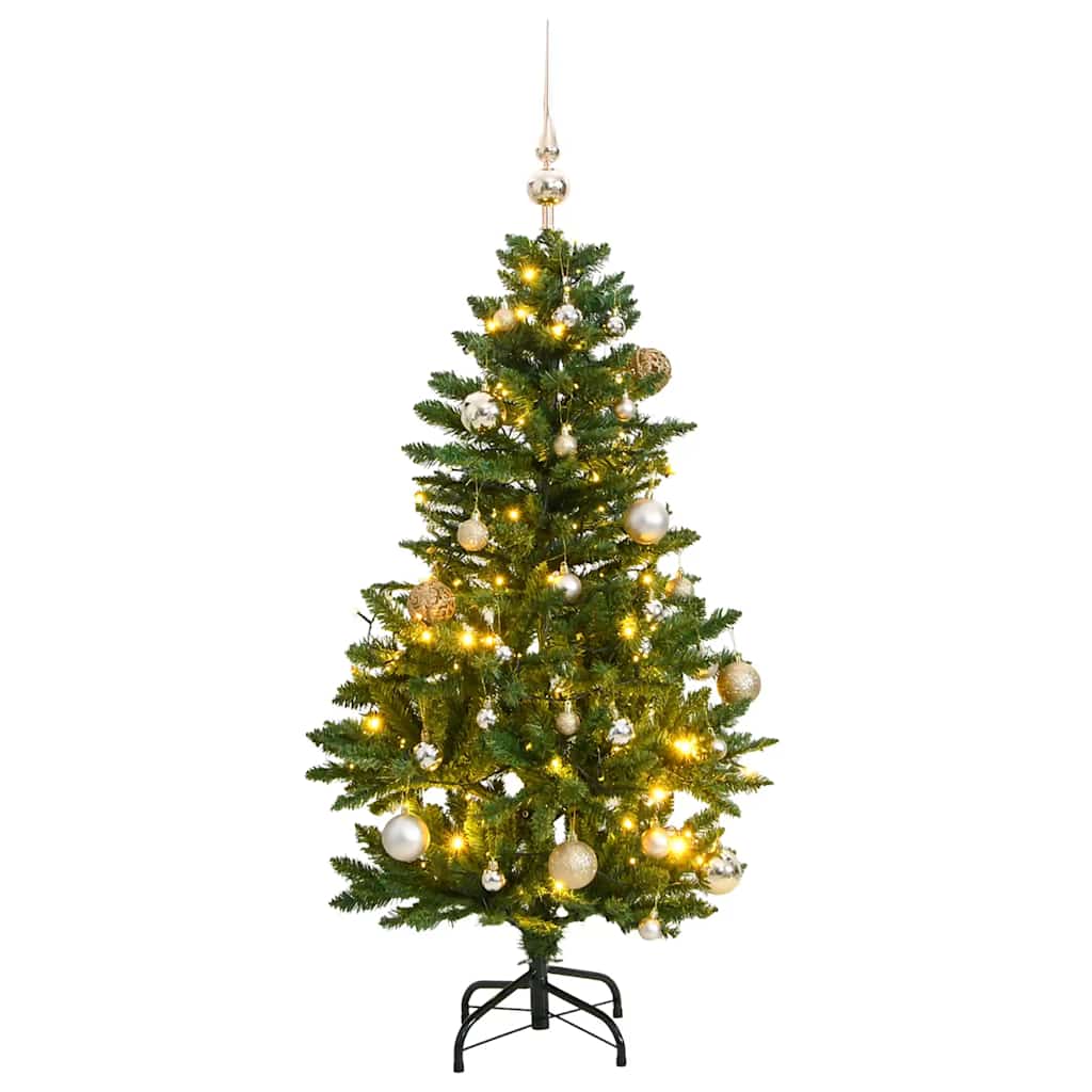 Sapin de Noël artificiel articulé 150 LED et boules 120 cm - XIOS
