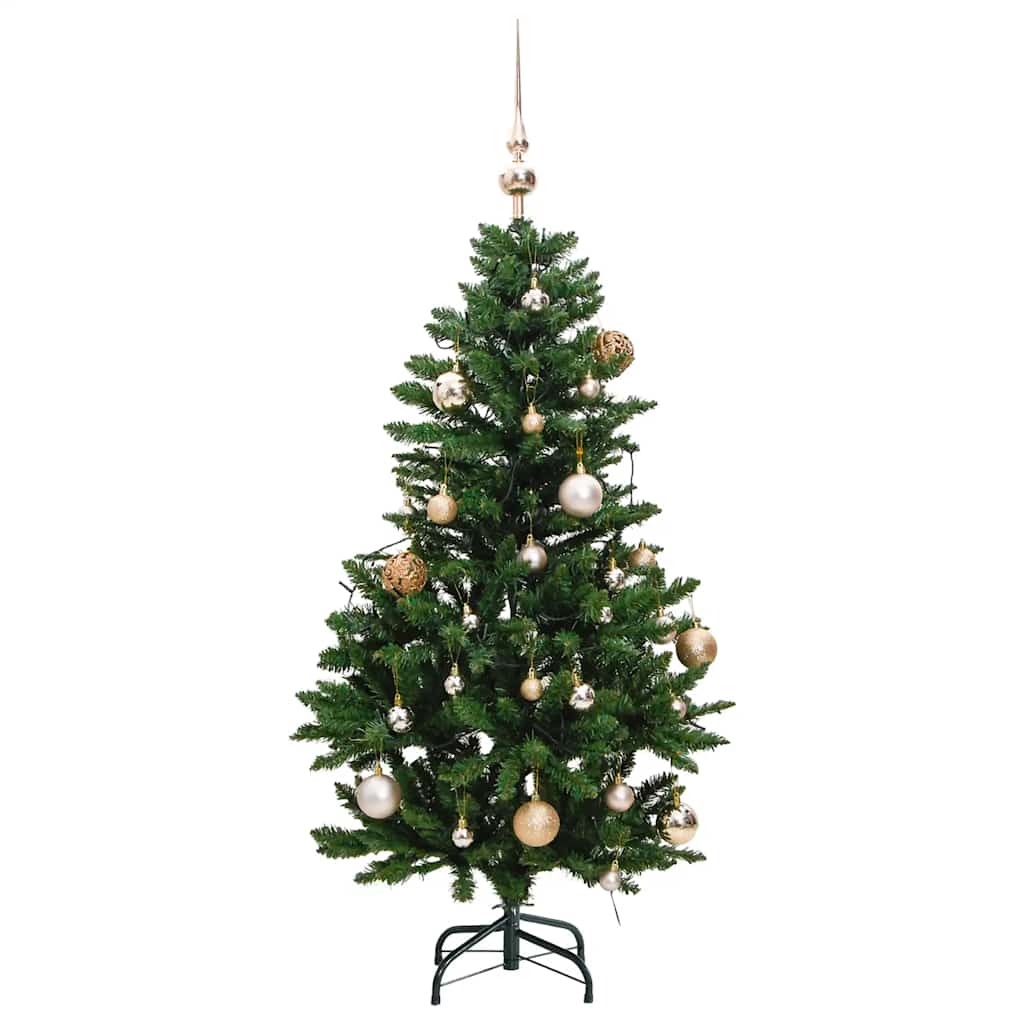 Sapin de Noël artificiel articulé 150 LED et boules 120 cm - XIOS