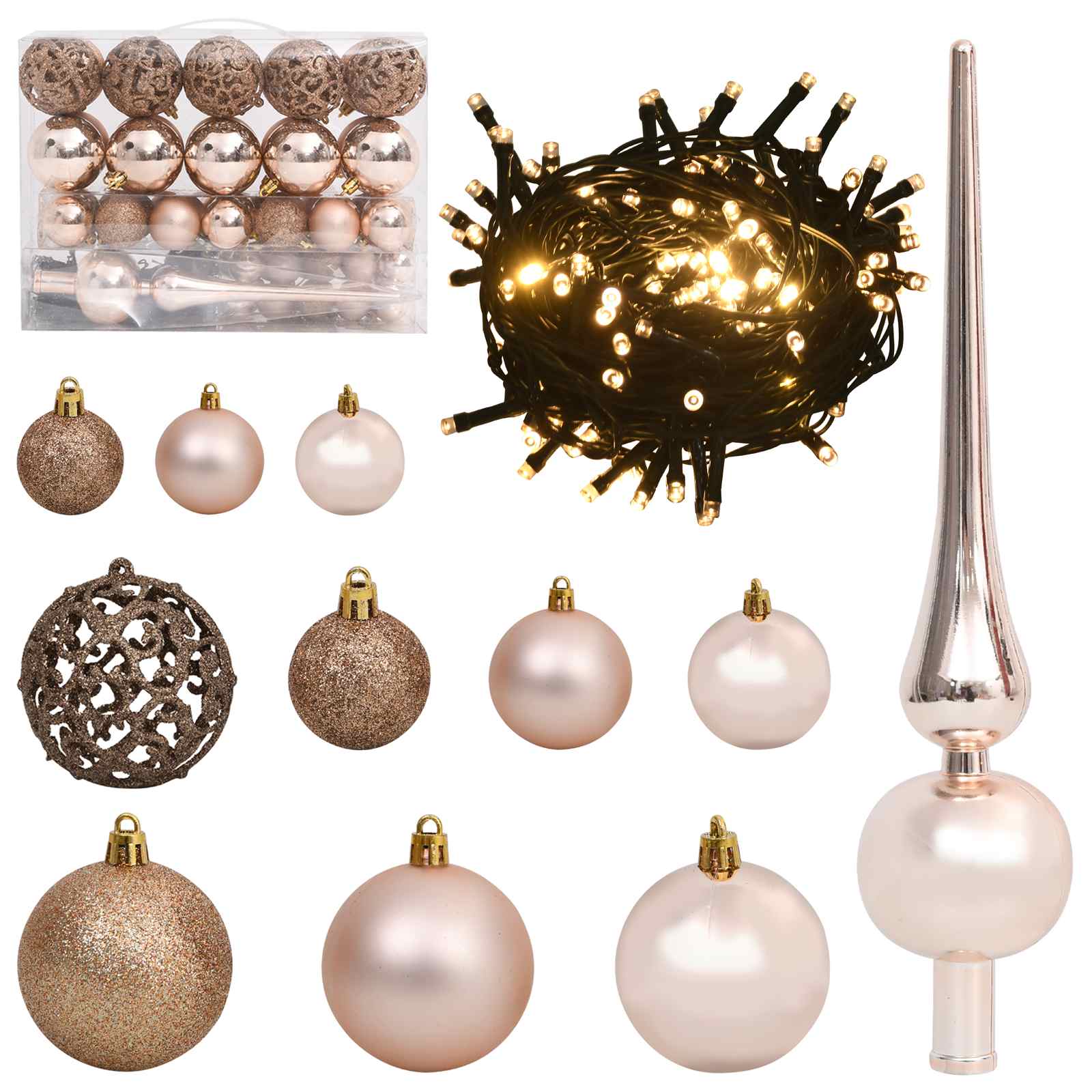 Sapin de Noël artificiel Blanc 68 x 68 x 120 cm PVC et métal - XIOS