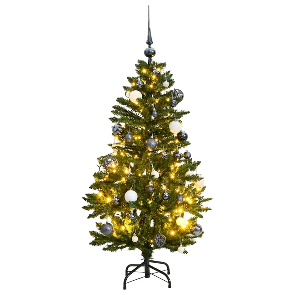 Sapin de Noël artificiel articulé 150 LED et boules 120 cm - XIOS