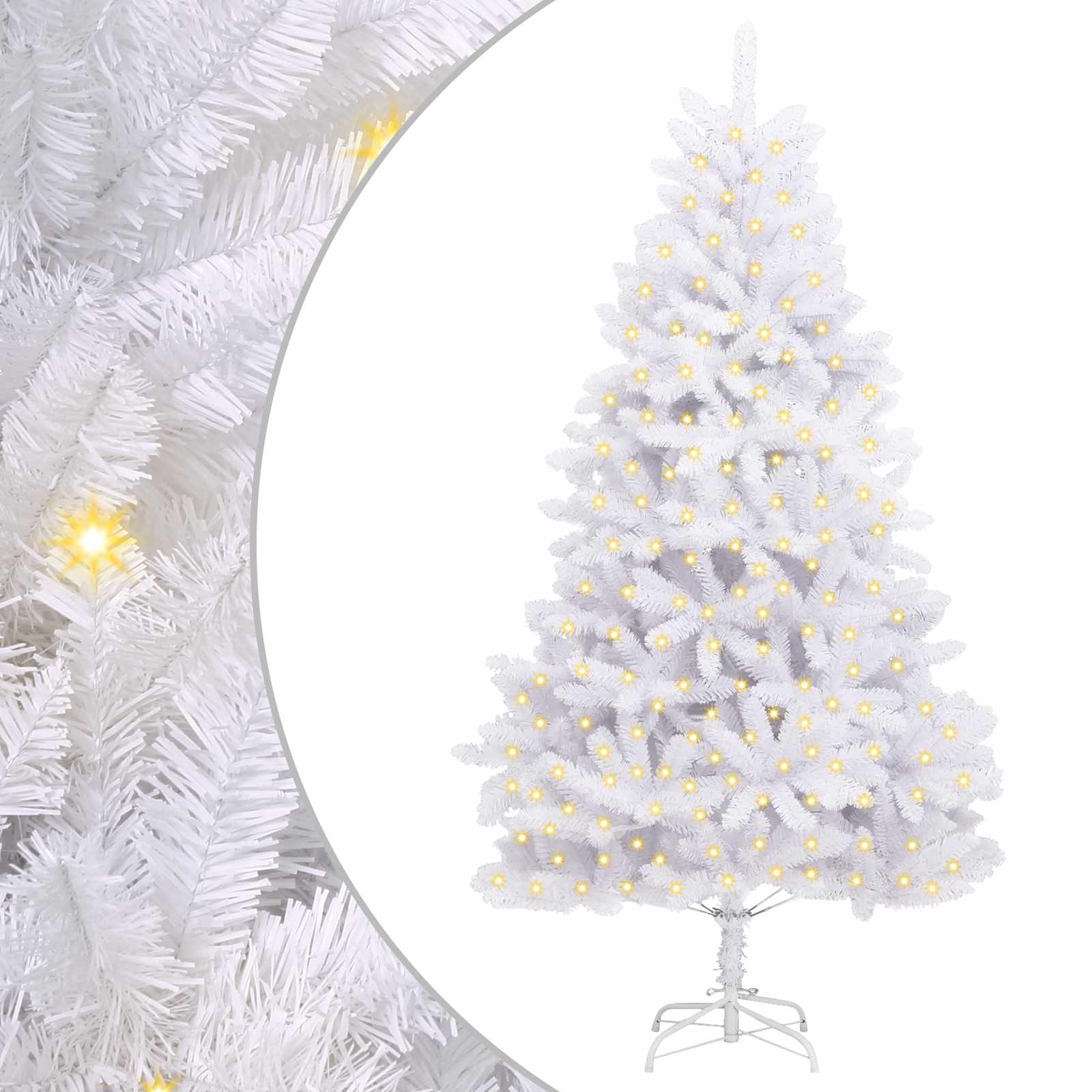 Sapin de Noël artificiel avec 300 LED Blanc 240 cm PVC et métal - XIOS