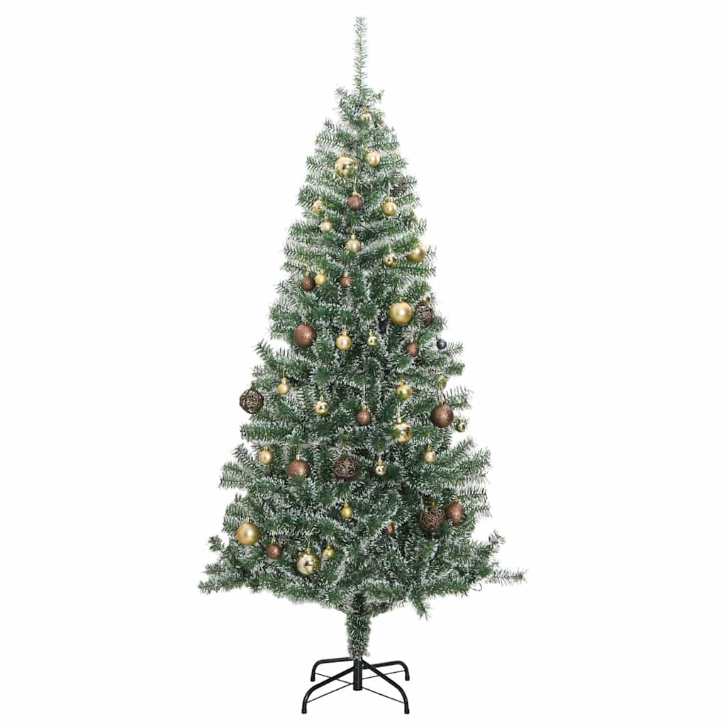 Sapin de Noël artificiel 300 LED&boules&neige floquée 240 cm - XIOS