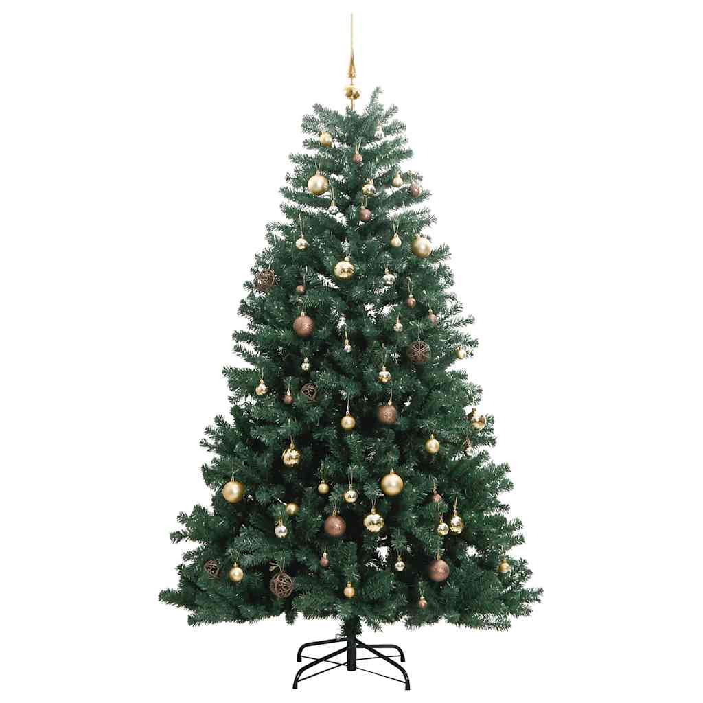 Sapin de Noël artificiel articulé 300 LED et boules 210 cm - XIOS