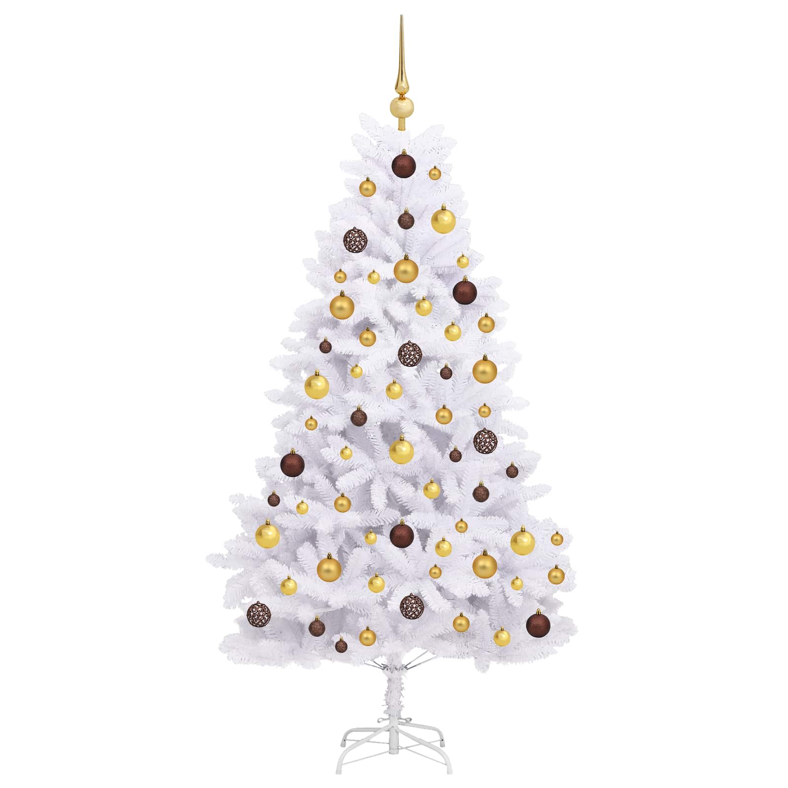 Sapin de Noël artificiel Blanc 90 x 90 x 180 cm PVC et métal - XIOS