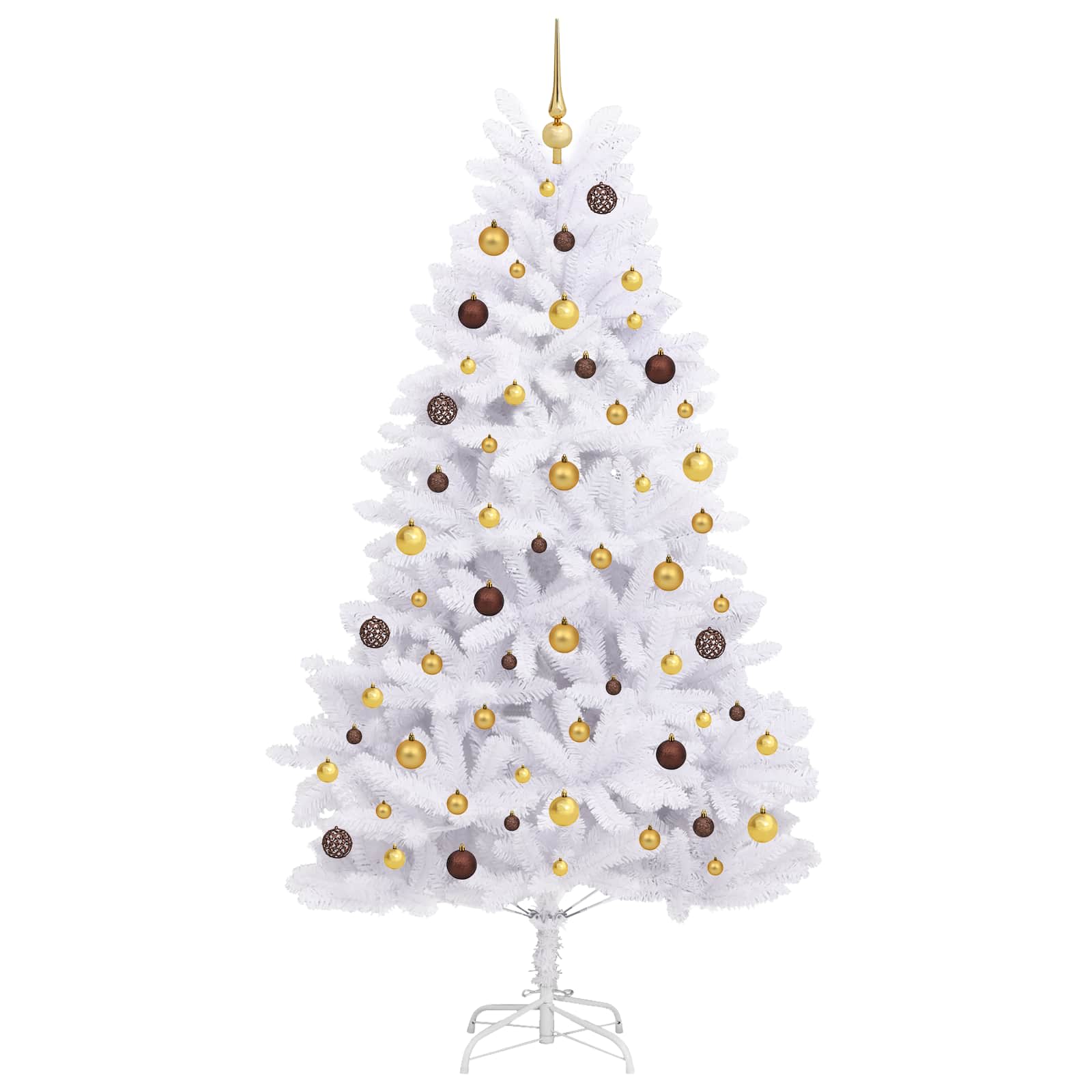 Sapin de Noël artificiel Blanc 106 x 106 x 210 cm PVC et métal - XIOS