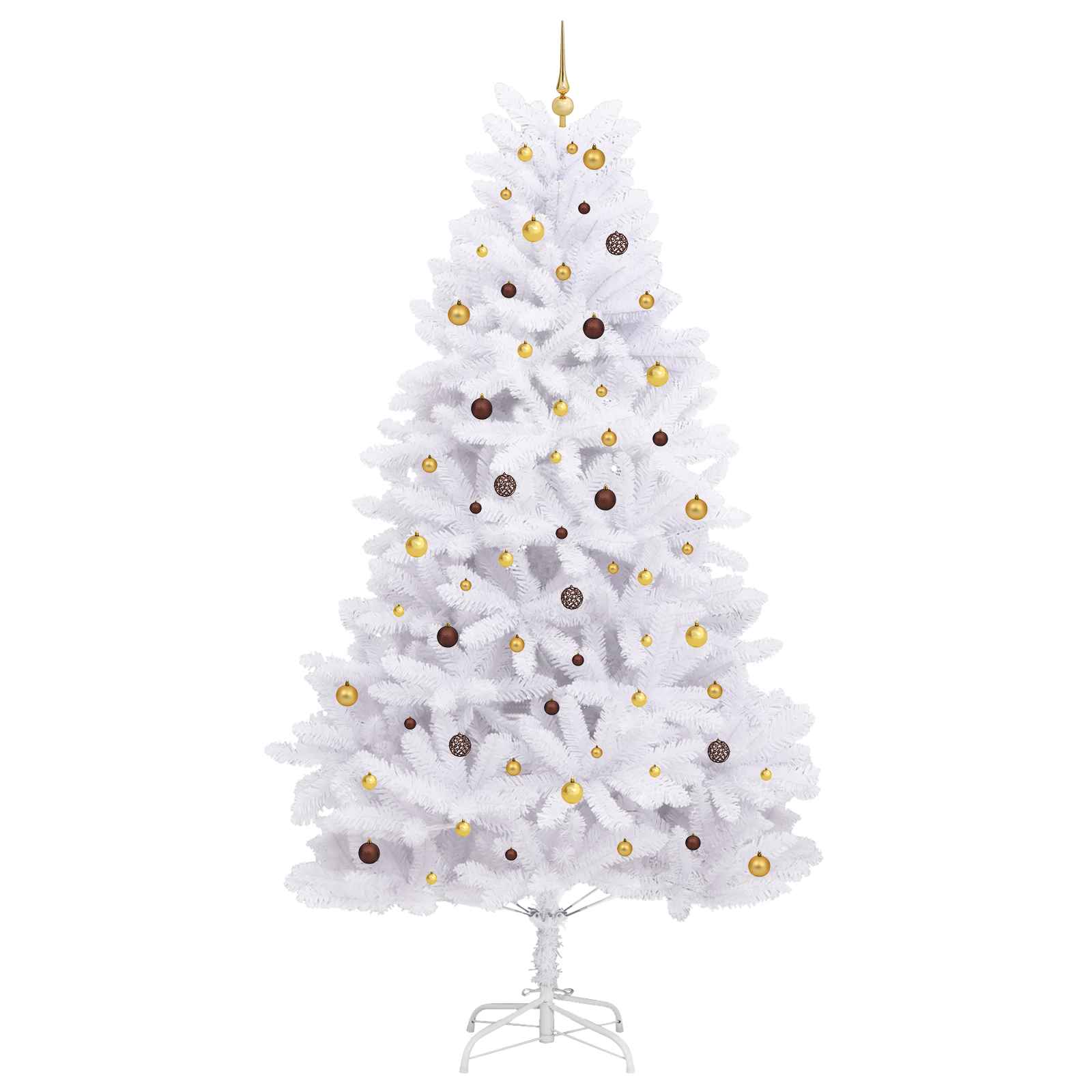 Sapin de Noël artificiel Blanc 138 x 138 x 300 cm PVC et métal