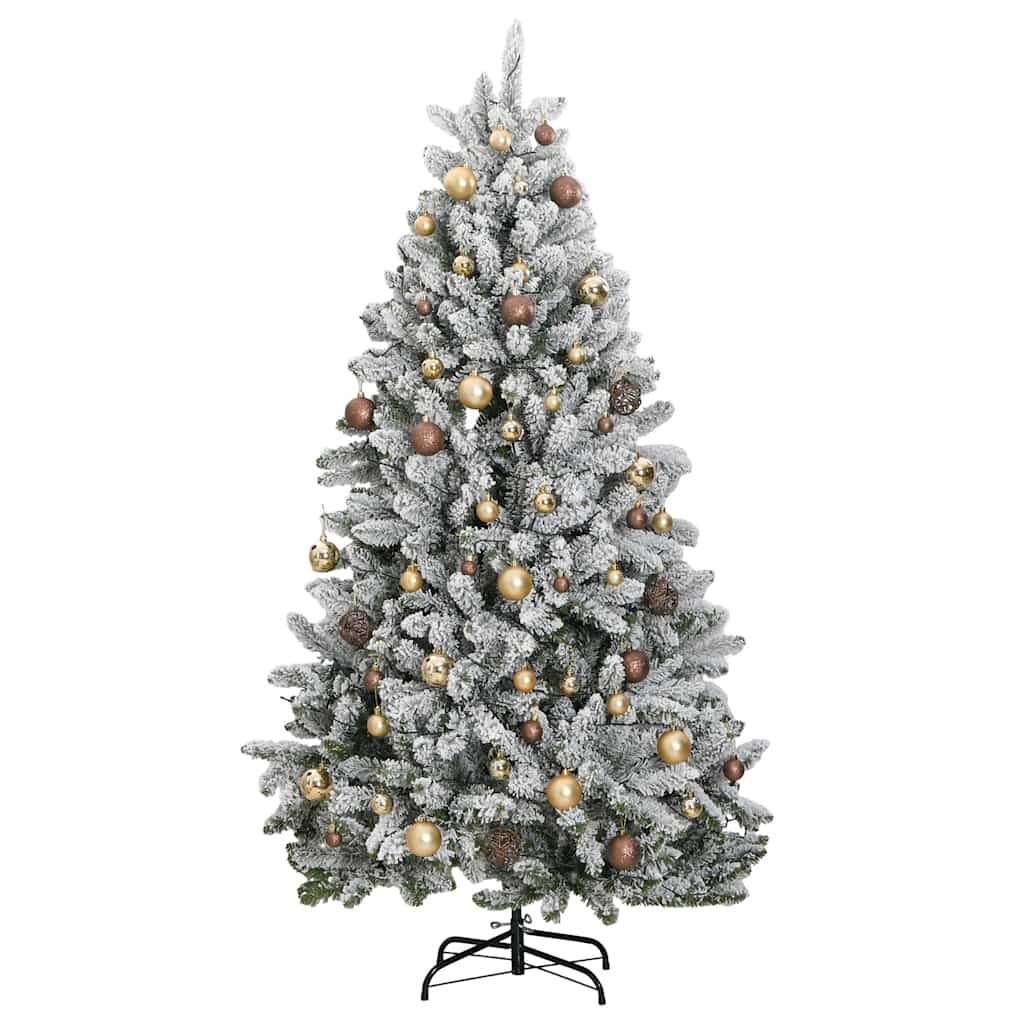 Sapin de Noël artificiel articulé 300 LED et boules 180 cm - XIOS