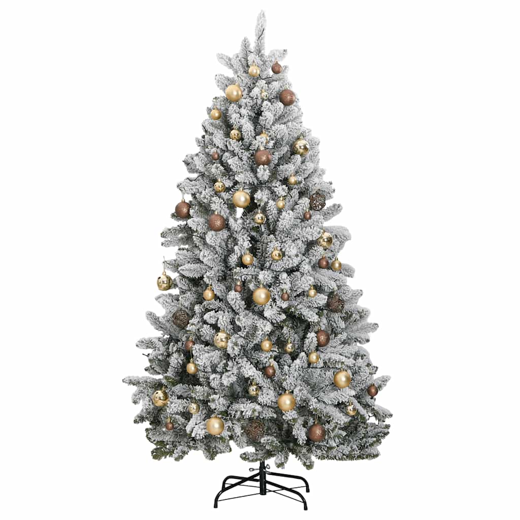 Sapin de Noël artificiel articulé 300 LED et boules 210 cm - XIOS