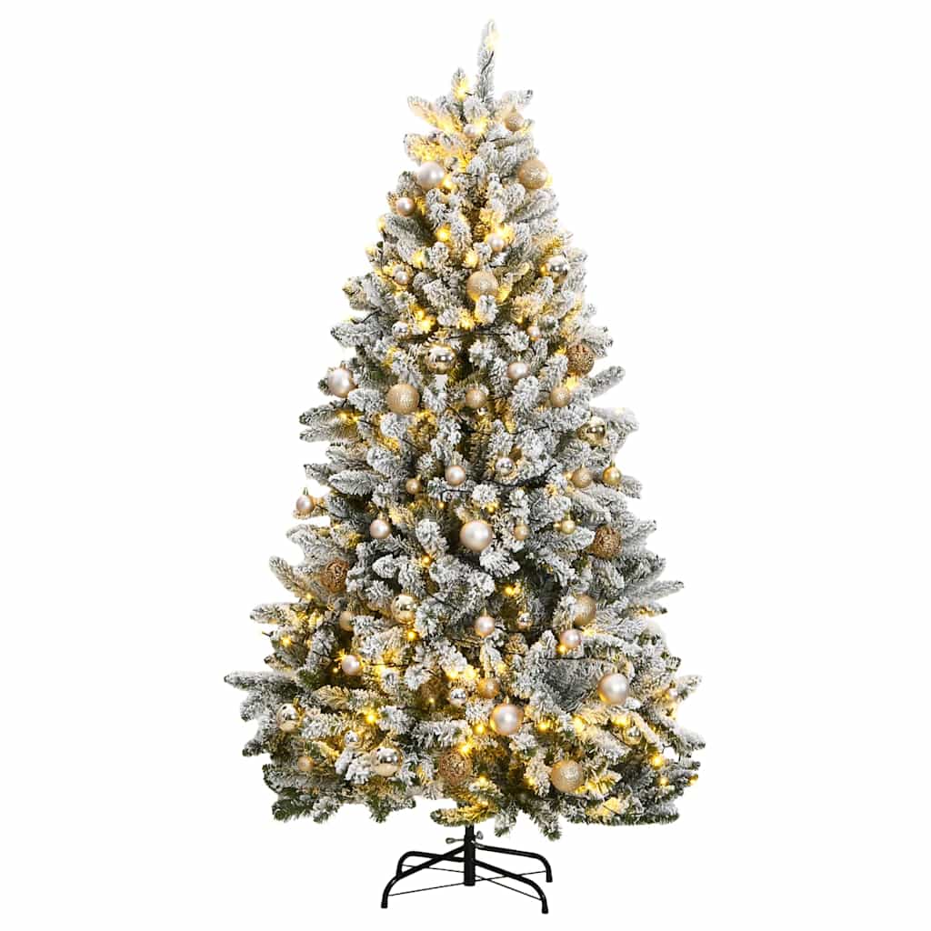 Sapin de Noël artificiel articulé 300 LED et boules 180 cm - XIOS