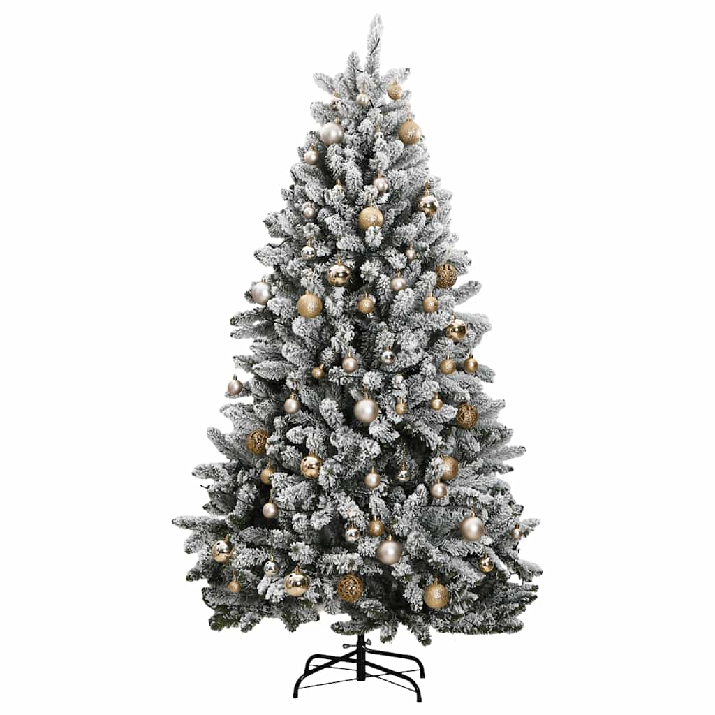 Sapin de Noël artificiel articulé 300 LED et boules 180 cm - XIOS