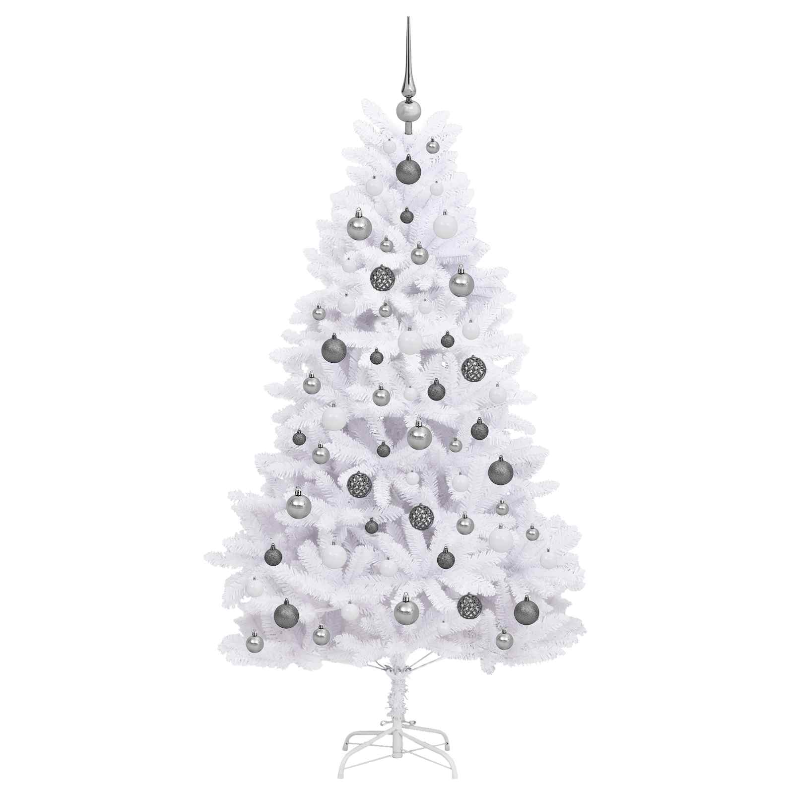 Sapin de Noël artificiel Blanc 90 x 90 x 180 cm PVC et métal - XIOS