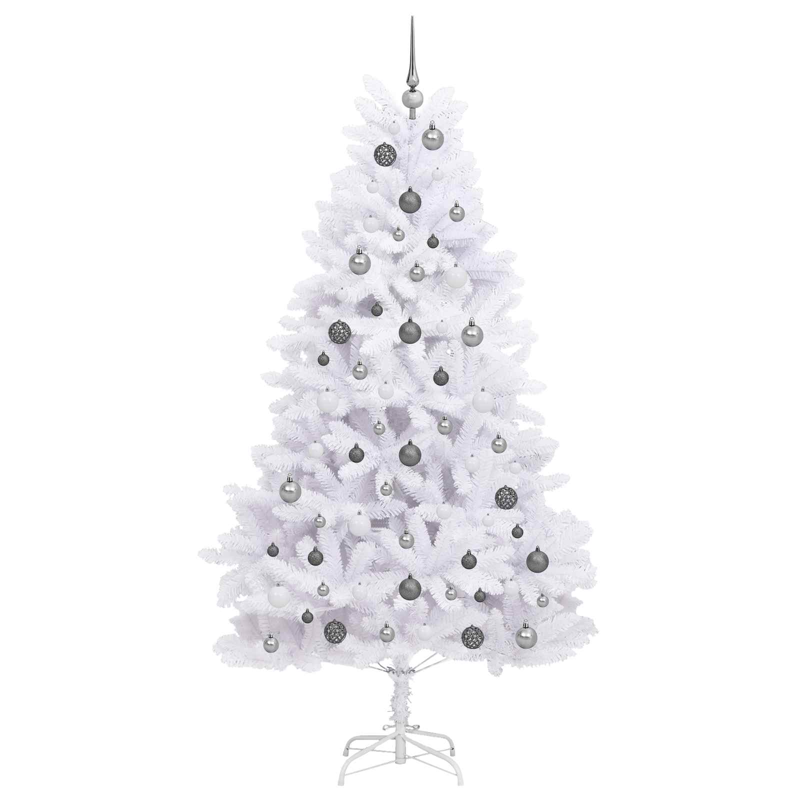 Sapin de Noël artificiel Blanc 106 x 106 x 210 cm PVC et métal - XIOS
