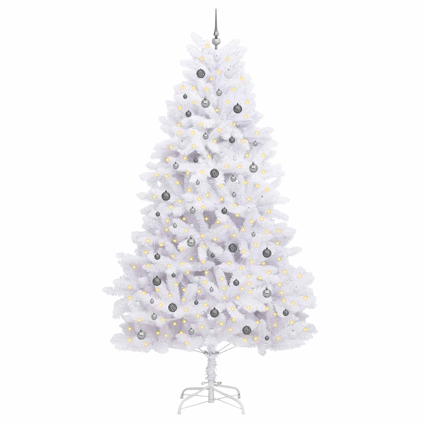 Sapin de Noël artificiel Blanc 138 x 138 x 300 cm PVC et métal - XIOS