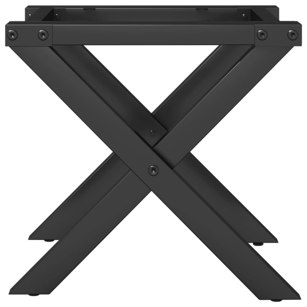 Pieds de table basse cadre en X 40x40x33 cm acier Pieds de table vidaXL