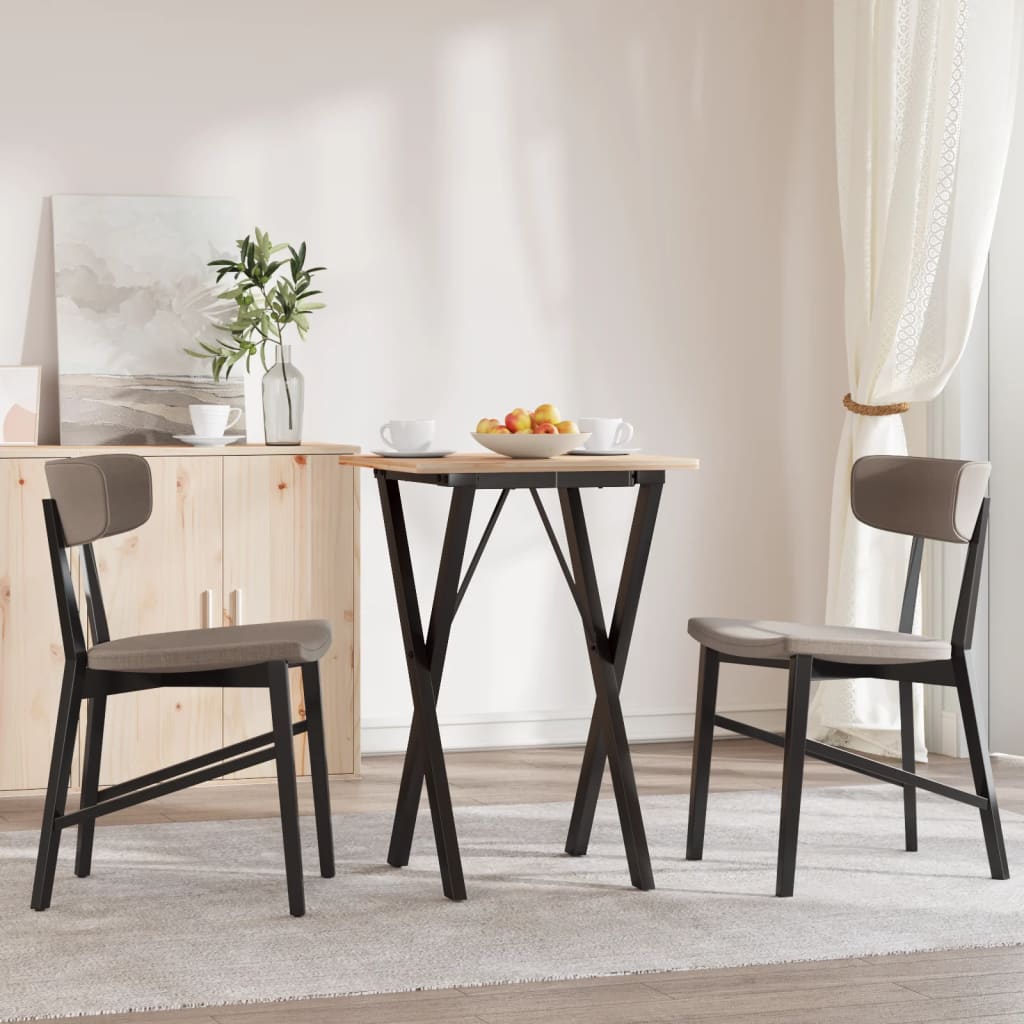 Pieds de table à manger cadre en X 40x40x73 cm acier - XIOS
