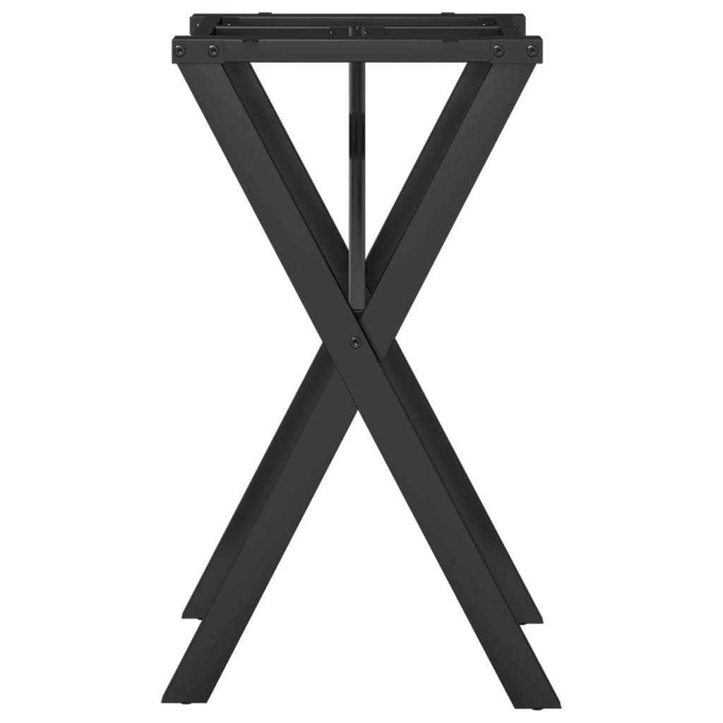 Pieds de table à manger cadre en X 40x40x73 cm acier - XIOS