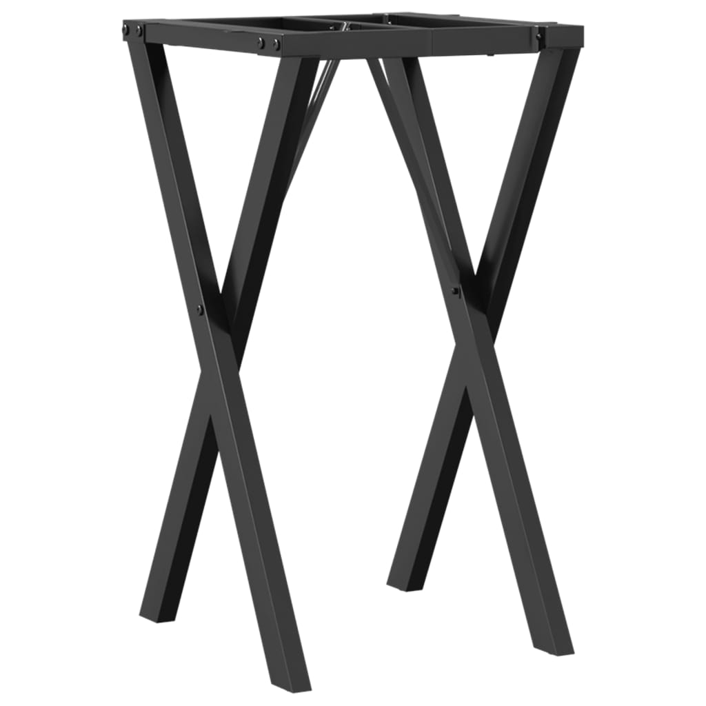 Pieds de table à manger cadre en X 40x40x73 cm acier - XIOS