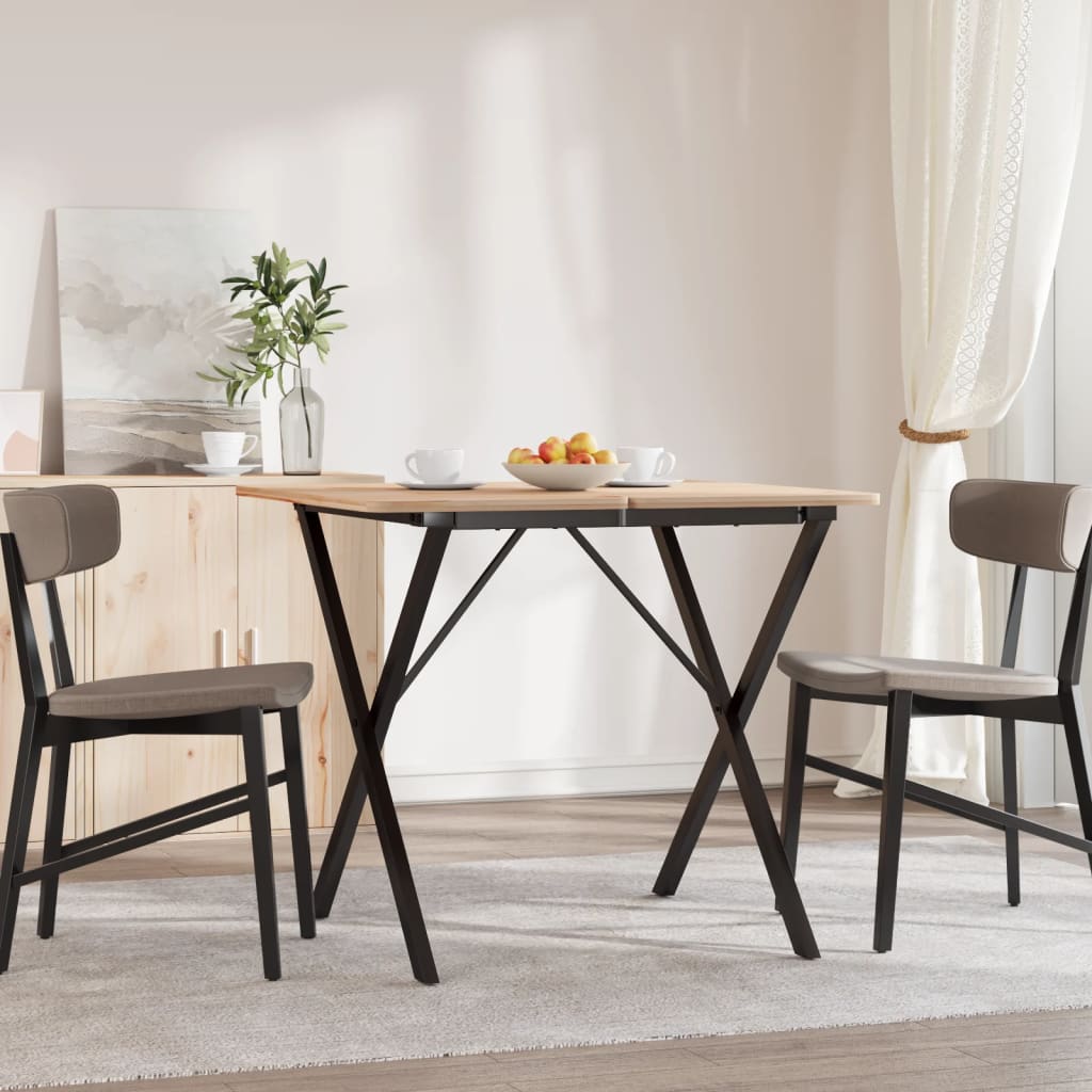 Pieds de table à manger cadre en X 70x70x73 cm acier Pieds de table vidaXL