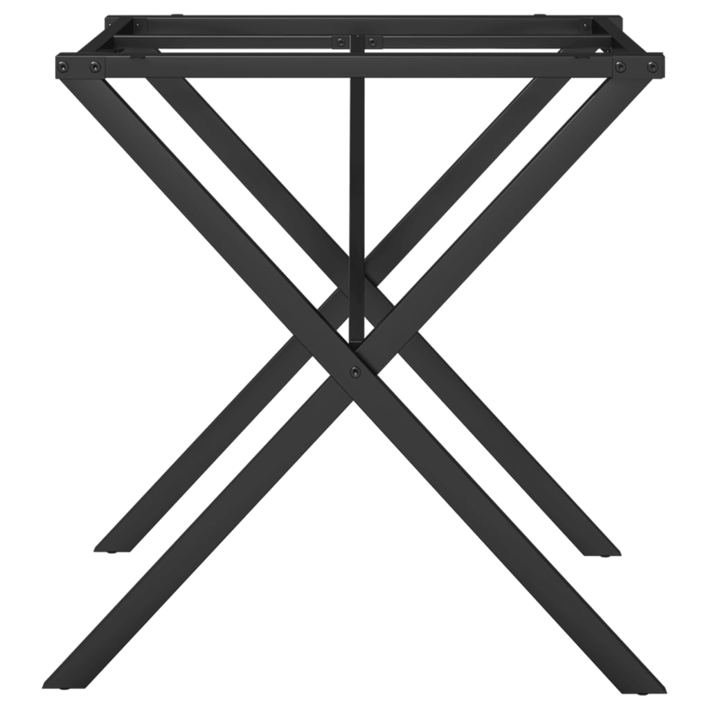 Pieds de table à manger cadre en X 70x70x73 cm acier Pieds de table vidaXL