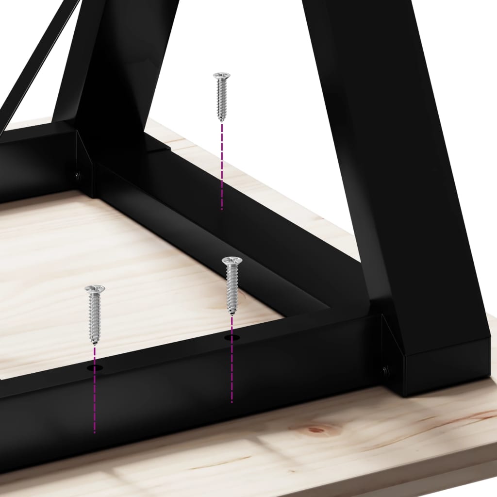 Pieds de table à manger cadre en Y 160x80x73 cm acier - XIOS