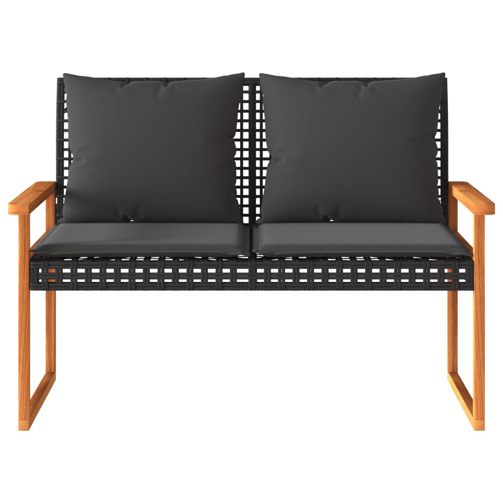 Salon de jardin 4 pcs avec coussins Noir Résine tressée - XIOS