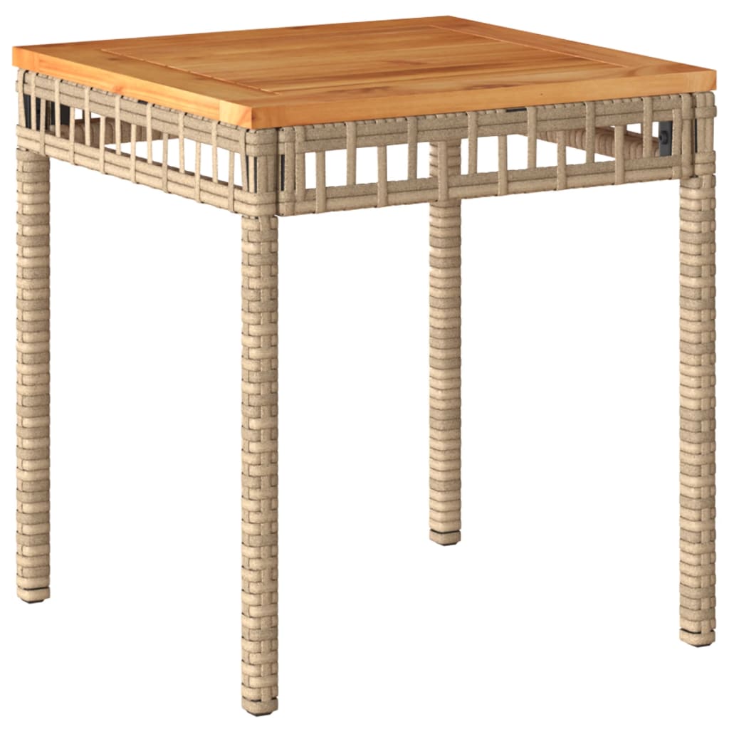 Ensemble de bistro et coussins 3 pcs mélange beige rotin acacia Salons de jardin vidaXL