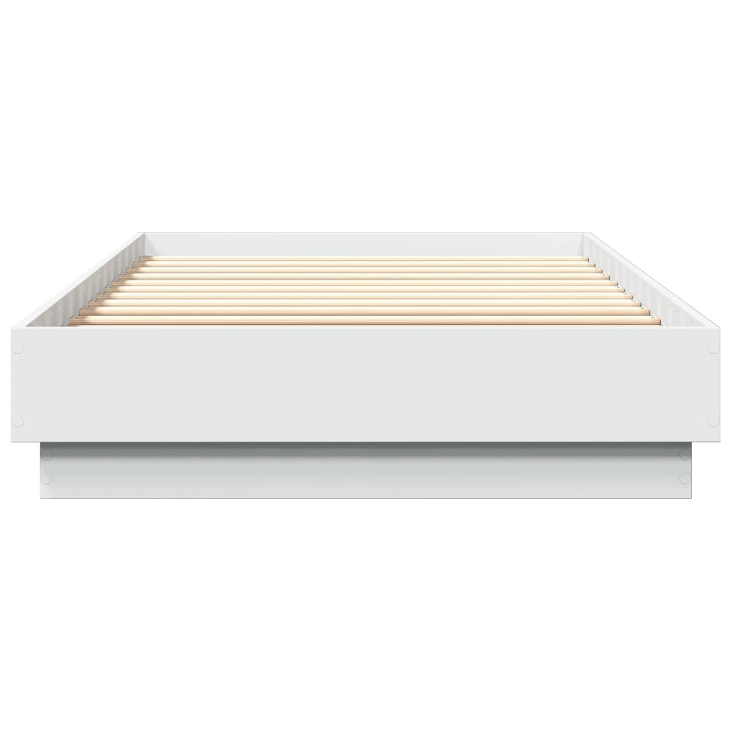 Cadre de lit sans matelas avec lumières LED blanc 100x200 cm - XIOS