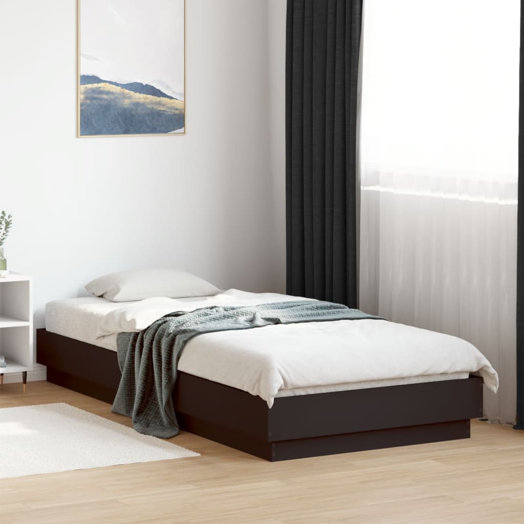 Cadre de lit sans matelas avec lumières LED noir 100x200 cm - XIOS
